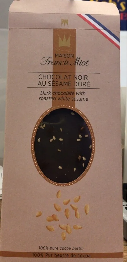 Chocolat noir au sesame