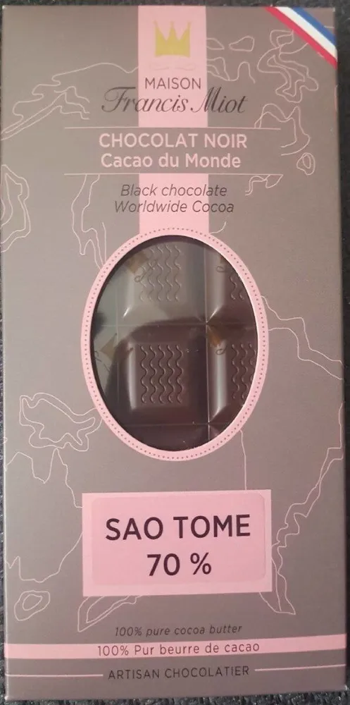 Chocolat noir, Cacao du Monde, Sao Tome  70%