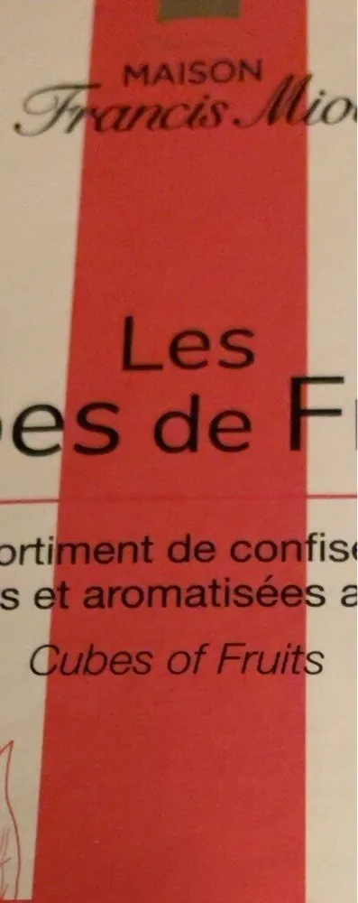 Les cubes de fruits