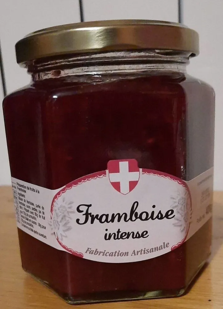 Confiture de framboise intense