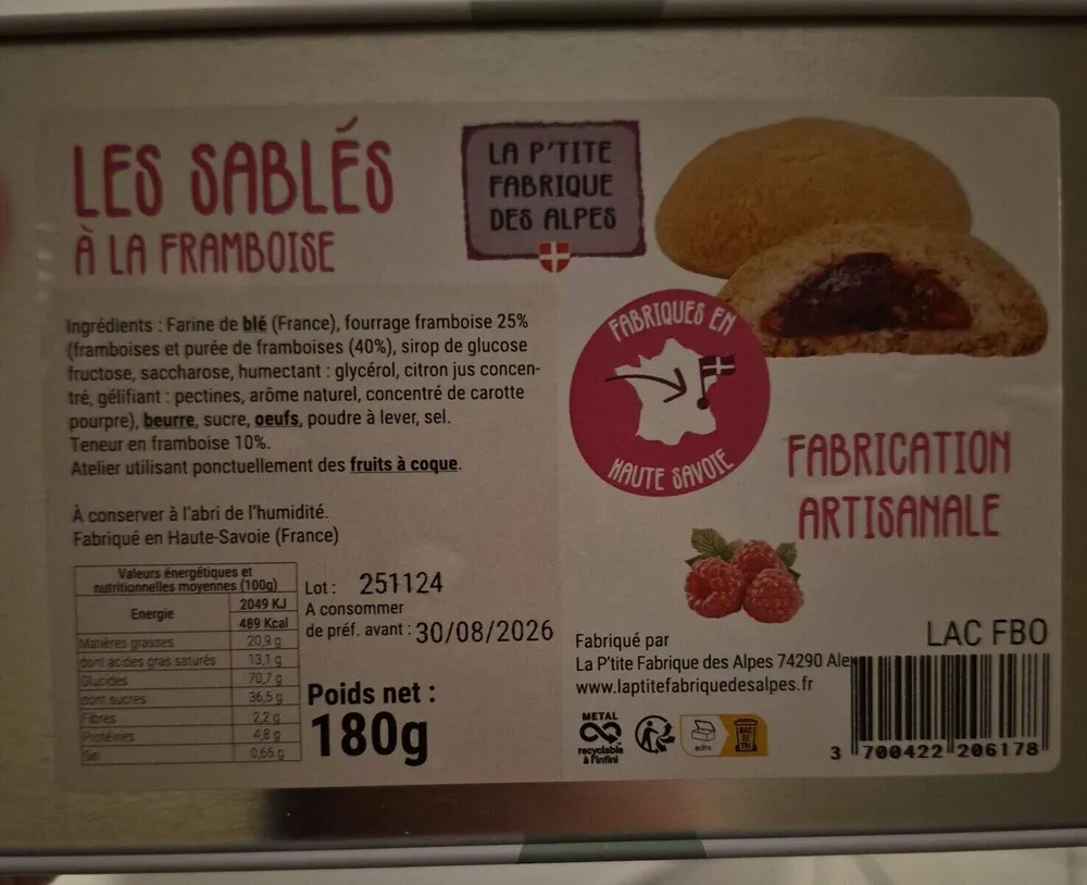 Sablés à la framboise