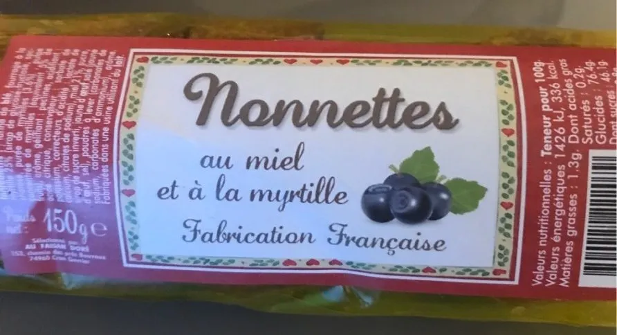Nonnettes au miel et à la myrtille