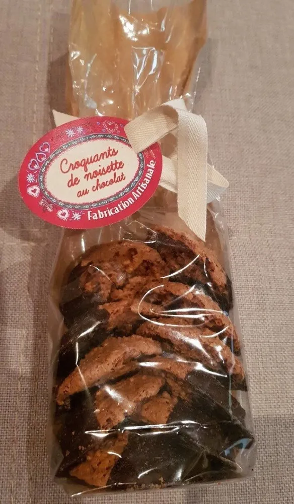 Croquants de noisette au chocolat