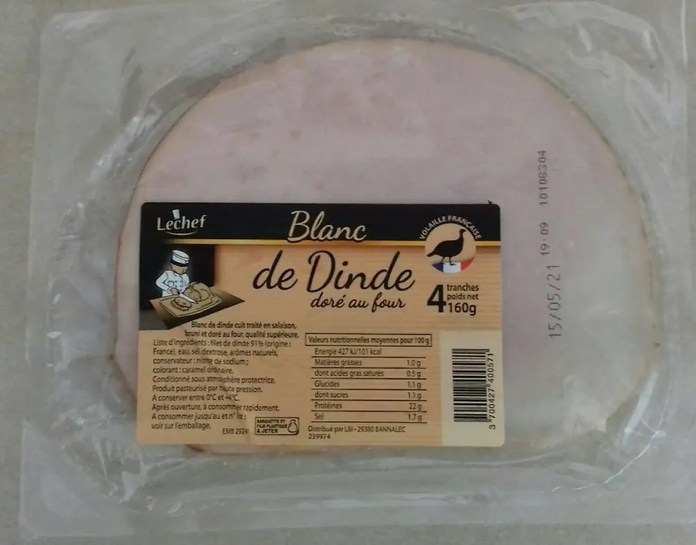 Blanc de dinde doré au four
