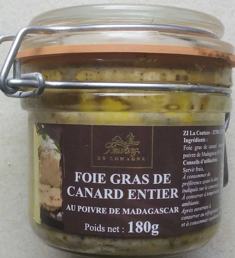 Foie gras de canard entier au poivre de Madagascar