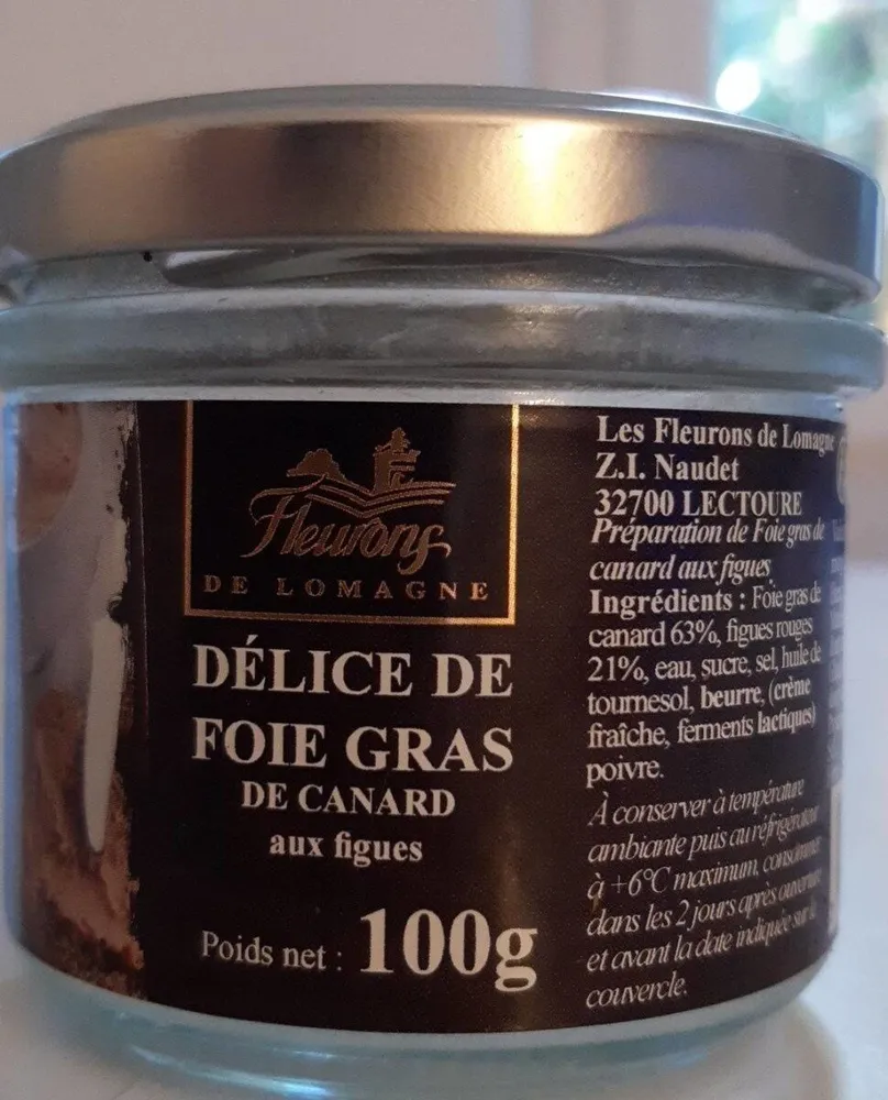 Délice de foie gras de canard aux figues