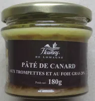 Pâté de canard aux trompettes et au foie gras 20%