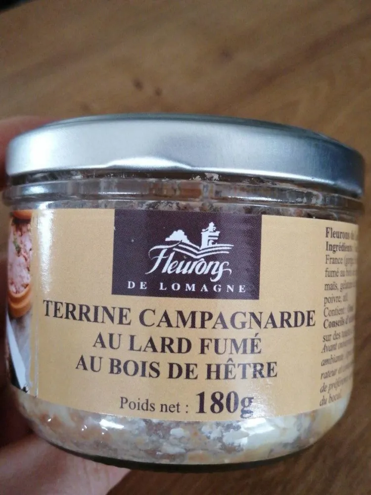 Terrine campagnarde au lard fumé au bois de hêrtre
