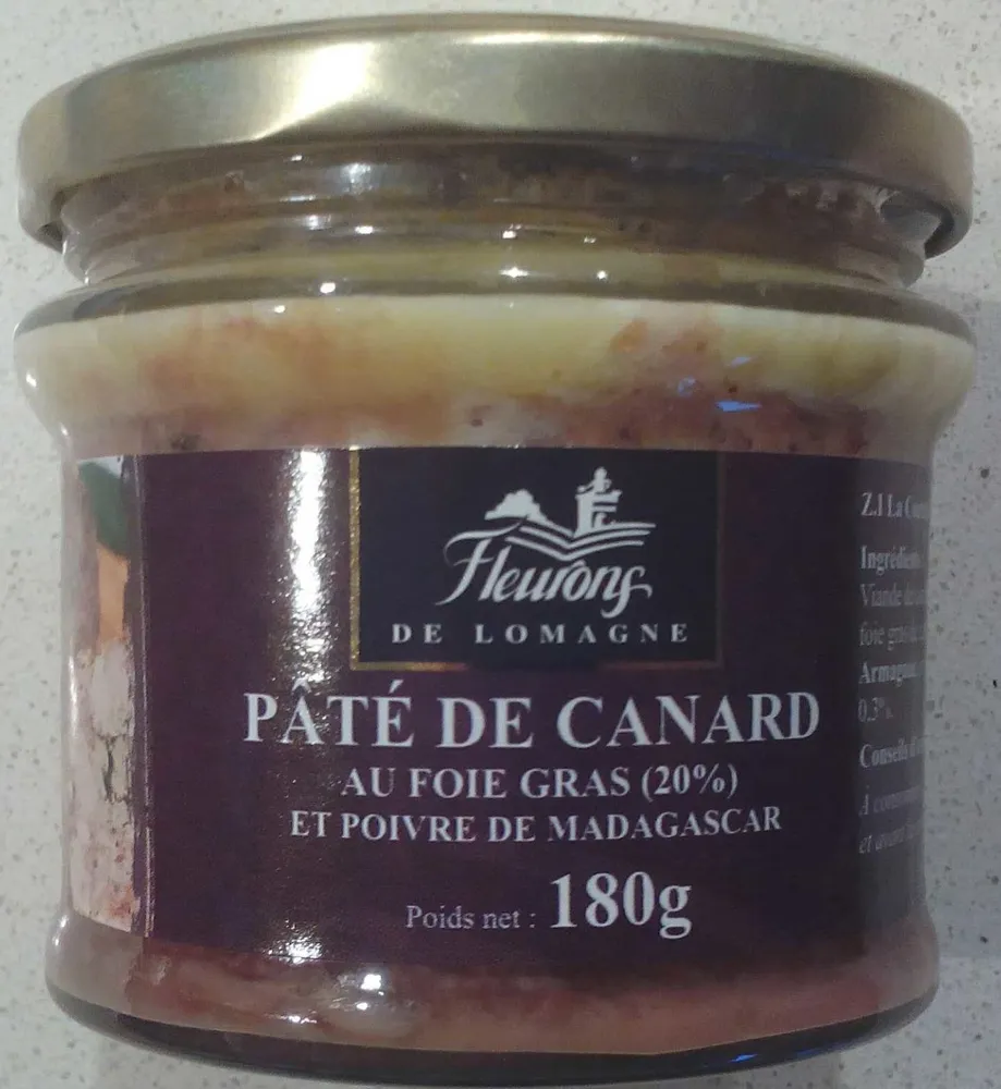 Pâté de Canard au foie gras (20%) et au poivre de Madagascar
