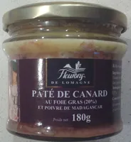 Pâté de Canard au foie gras (20%) et au poivre de Madagascar