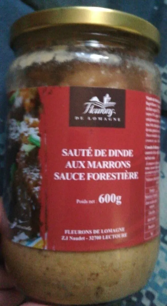 Sauté de dinde aux marrons sauce forestière