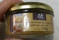 Manchonnade de canard confit aux poivrons