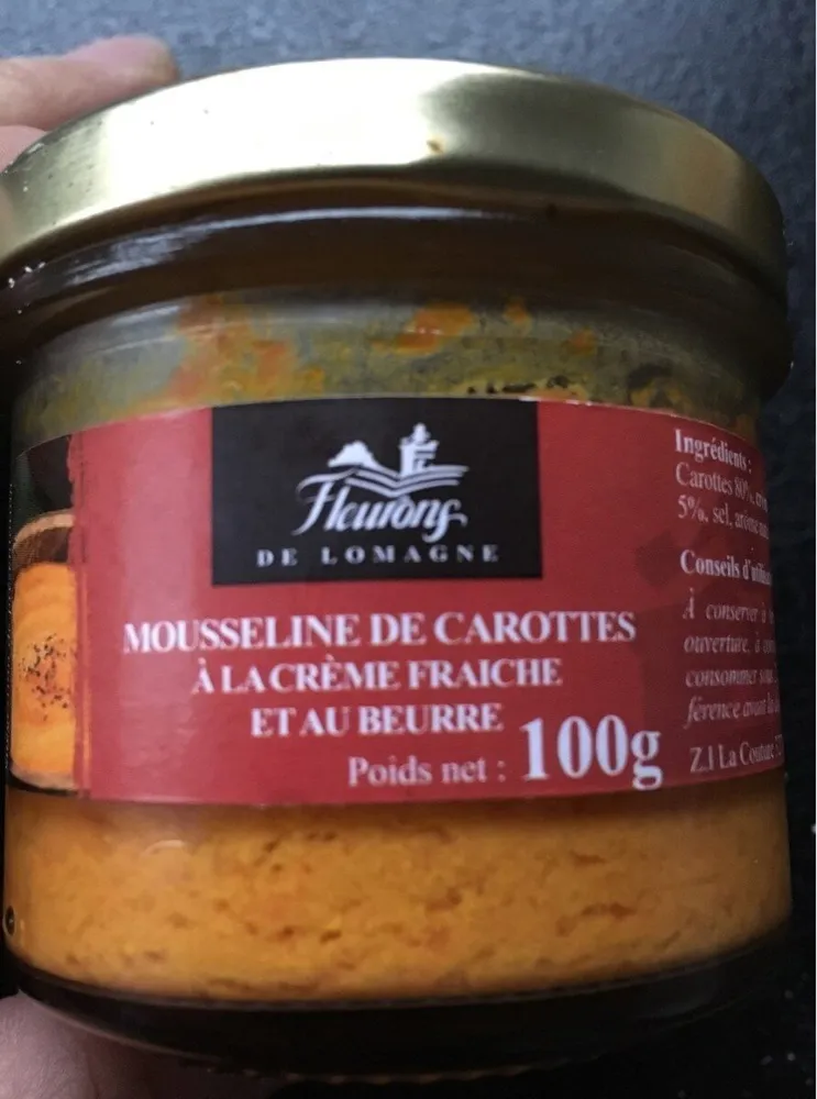 Mousseline de carottes a la creme fraiche