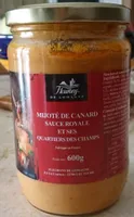Mijoté de canard sauce royale et ses quartiers des champs