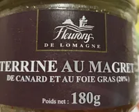 Terrines au magret de canard et au foie gras