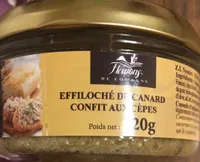 Effiloché de canard confit aux cèpes