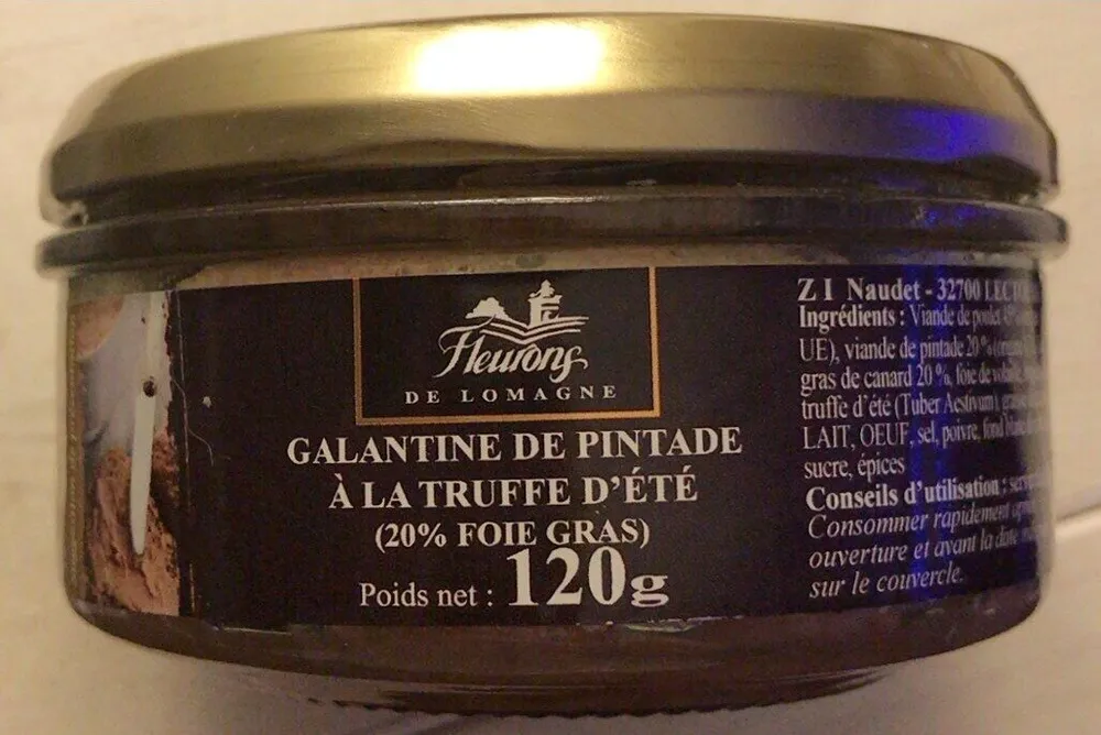 Galantine de pintade a la truffe d’ete