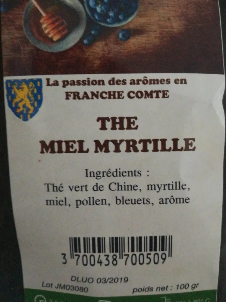 The vert miel myrtille