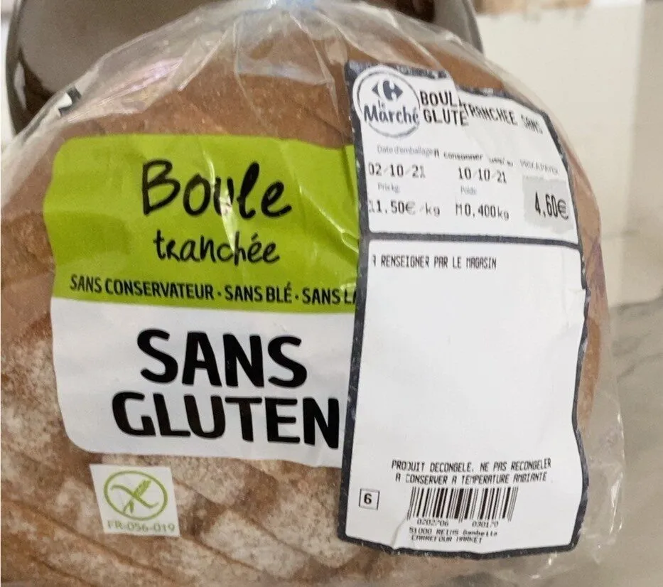 Boule tranchee sans gluten