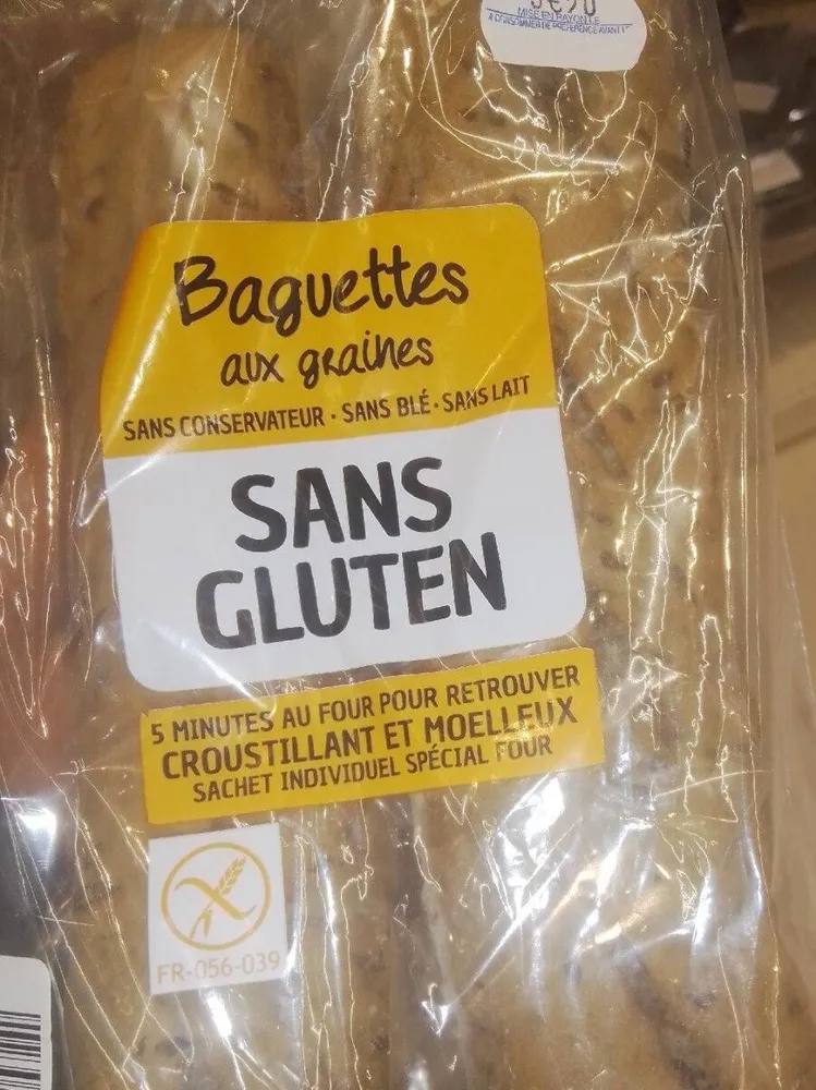 Baguettes aux graines sans gluten