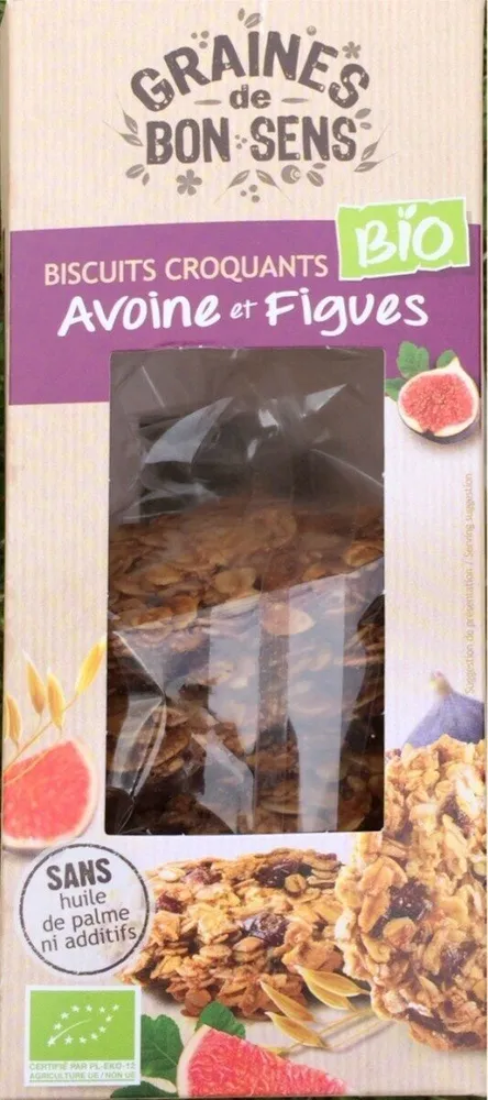 Biscuits croquants avoine et figues