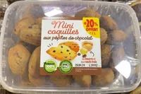 Mini coquilles au beurre et aux pépites de chocolat