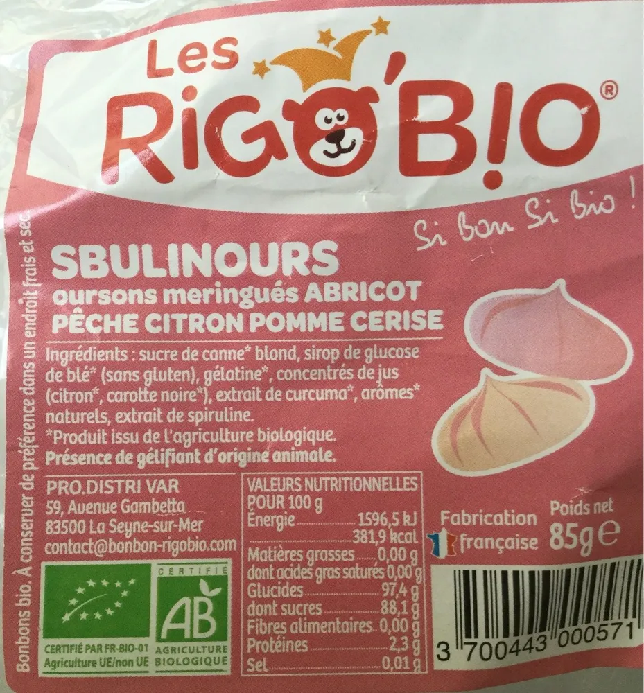 Bonbons Meringués Aux Fruits