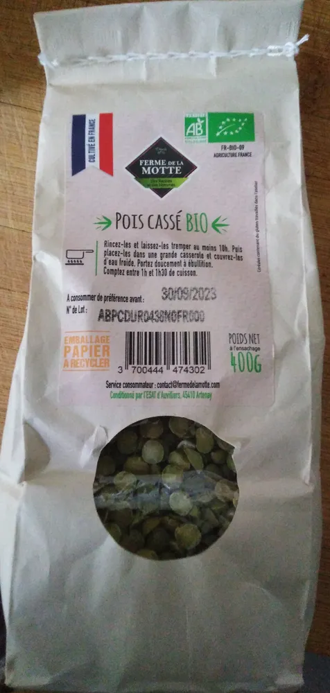 Pois cassés bio