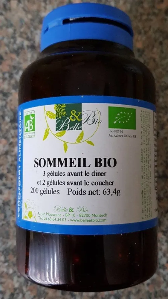 Sommeil Bio 200 Gélules - Belle Et Bio - Belle