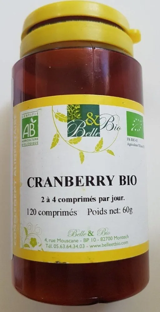 Cranberry Bio 120 Comprimés - Belle Et Bio - Be