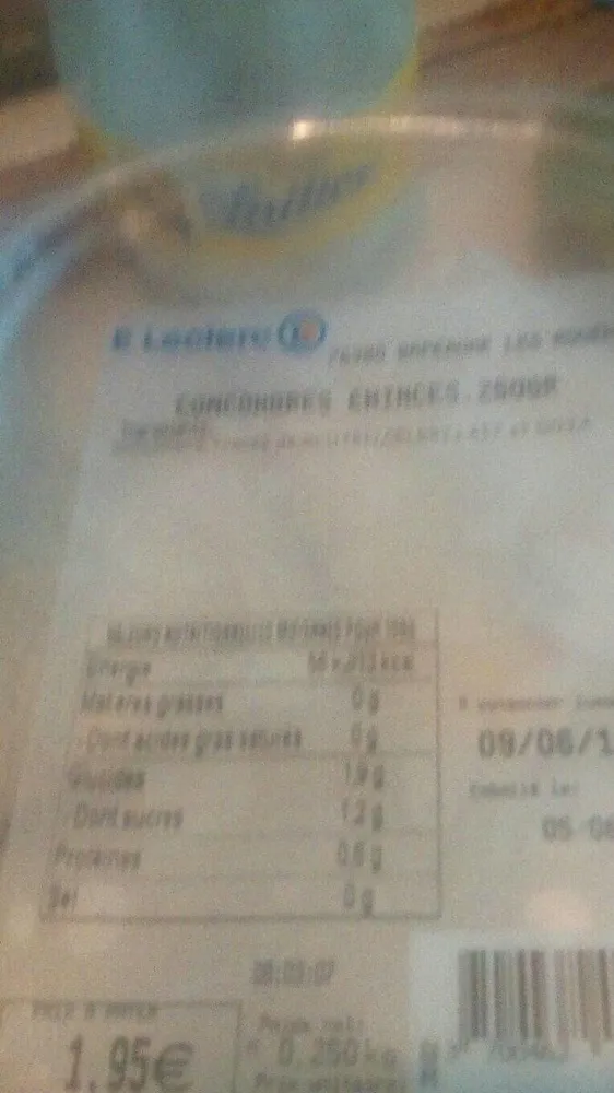 Concombres émincés