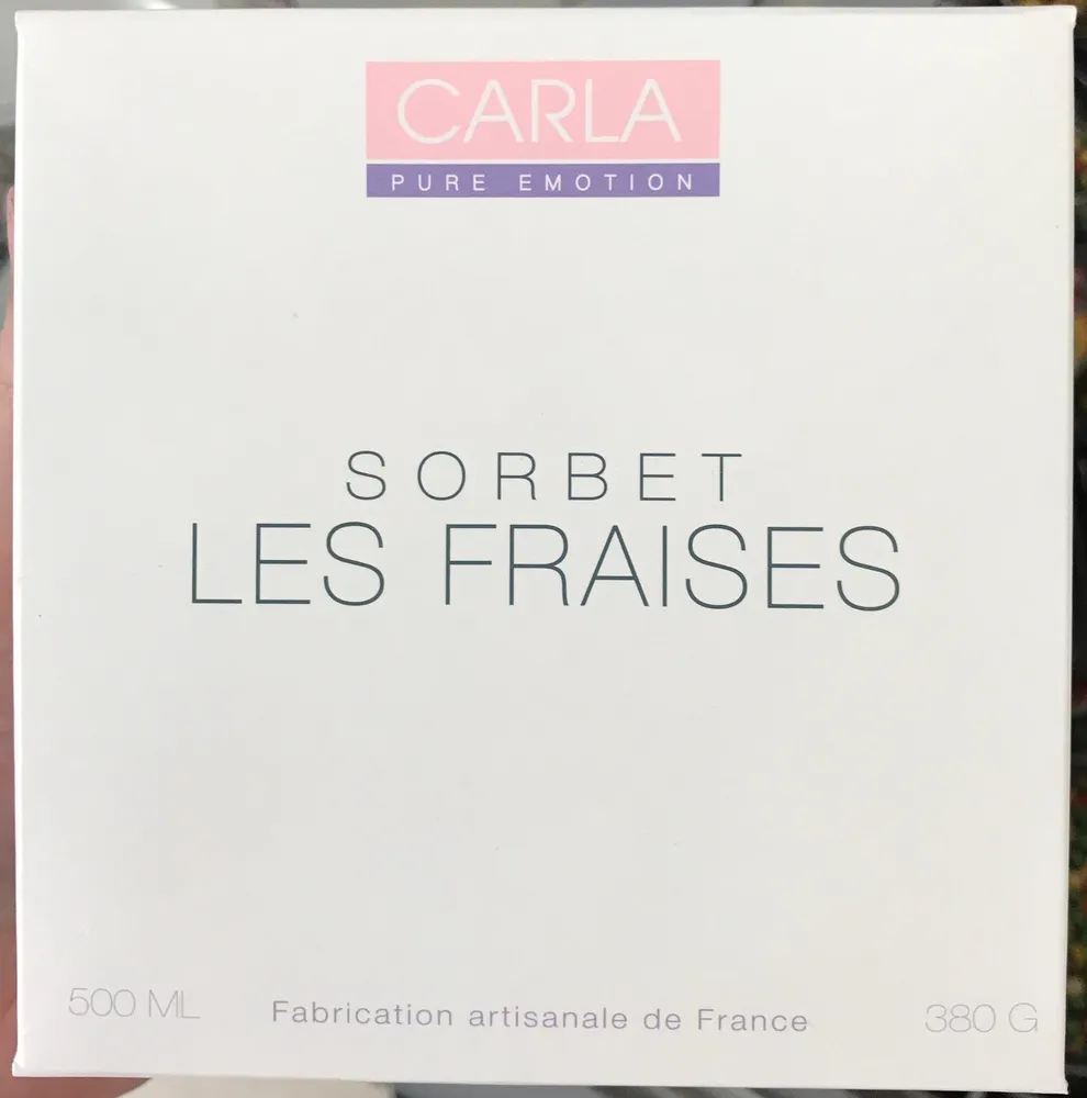 Sorbet les fraises