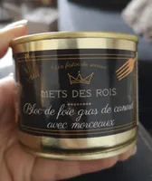 Bloc de foie gras de canard avec morceaux