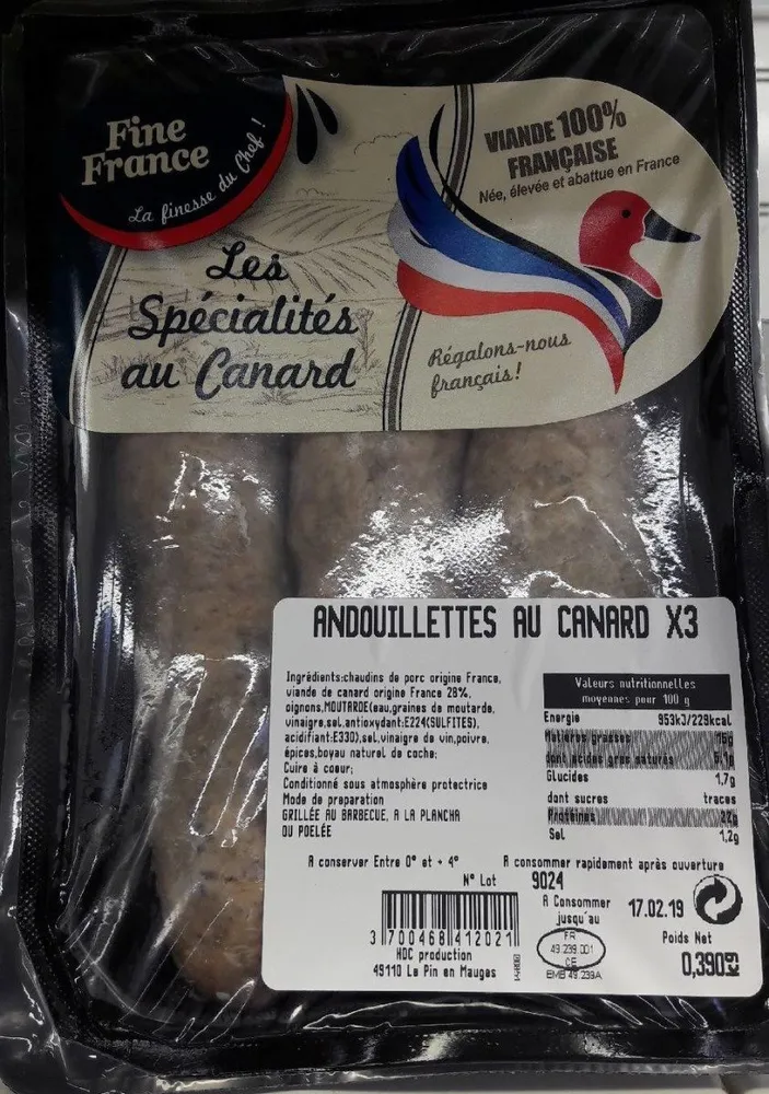 Andouillettes de Canard x3