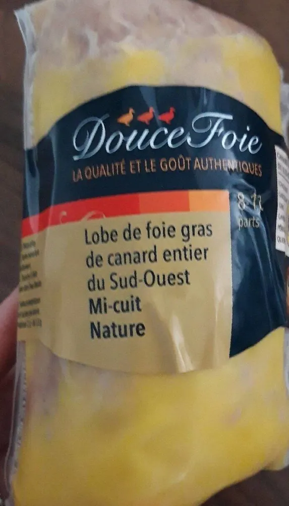 Lobe de foie gras de canard entier du Sud-Ouest MI CUIT NATURE