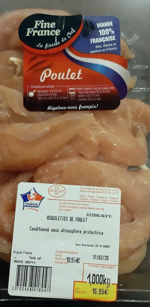 Aiguillettes de poulet