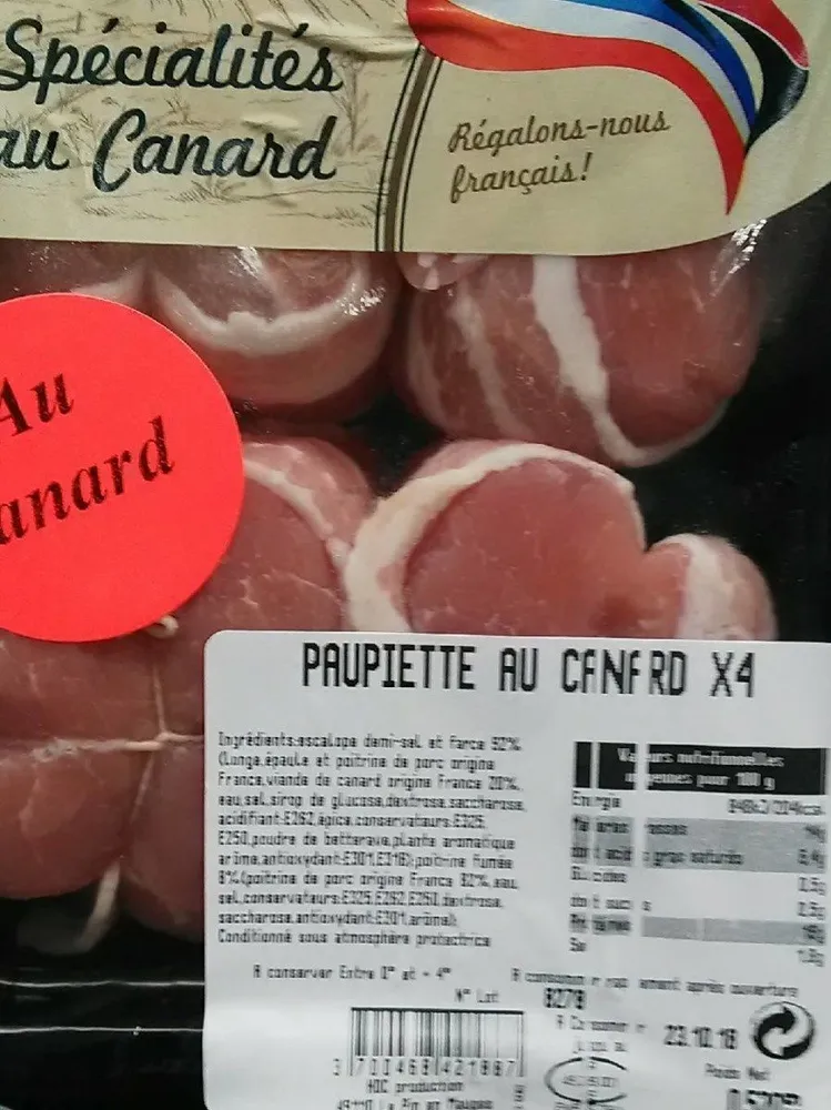 Paupiettes au canard