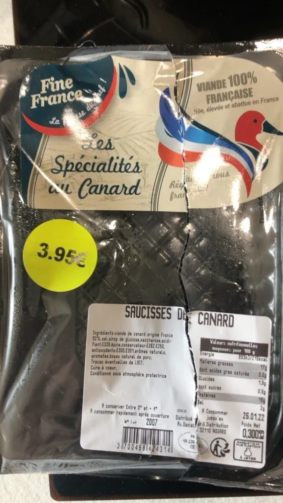 Saucisses de canard