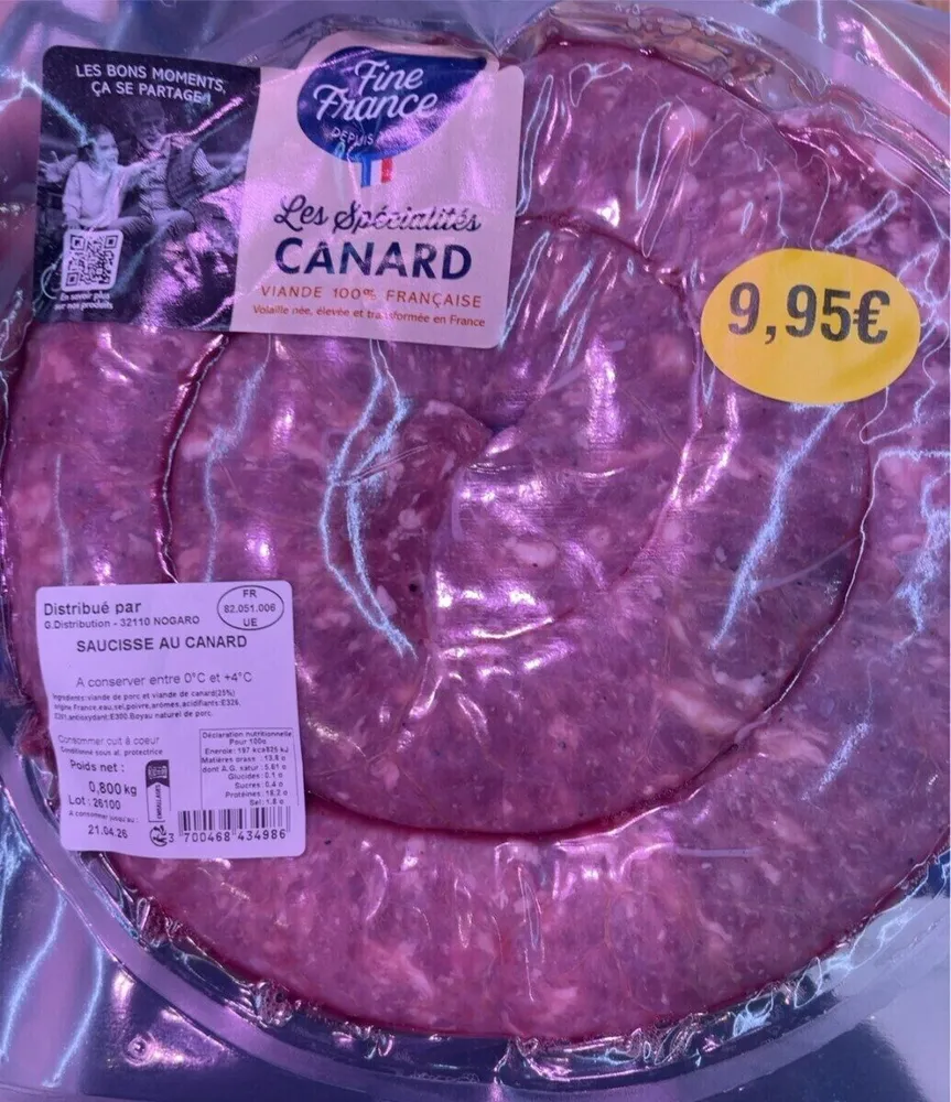 Saucisse de canard