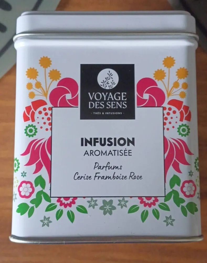 Infusion aromatisée cerise framboise rose