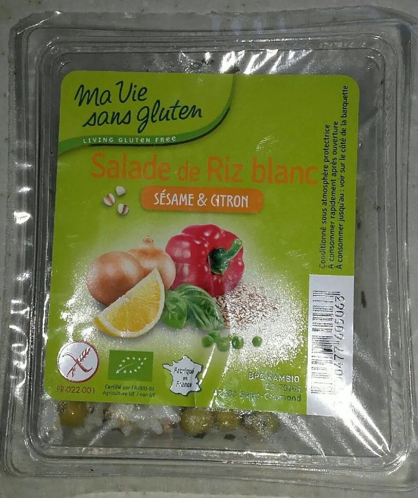Salade Sans Gluten Riz Sésame Citron