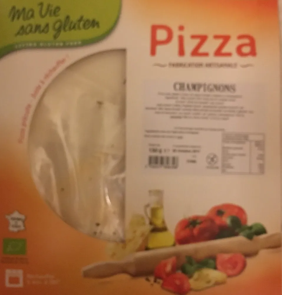 Pizza champignon sans gluten