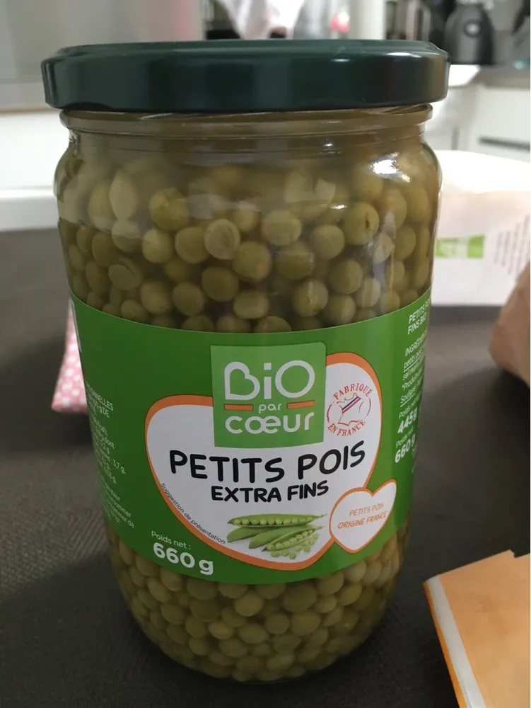 Petits Pois Extra Fins France 660G Bio Pcoeur Bio