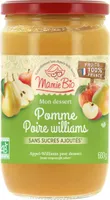 Purée de pomme poire Williams bio