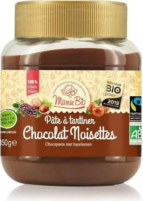Pate à tartiner chocolat noisette équitable bio
