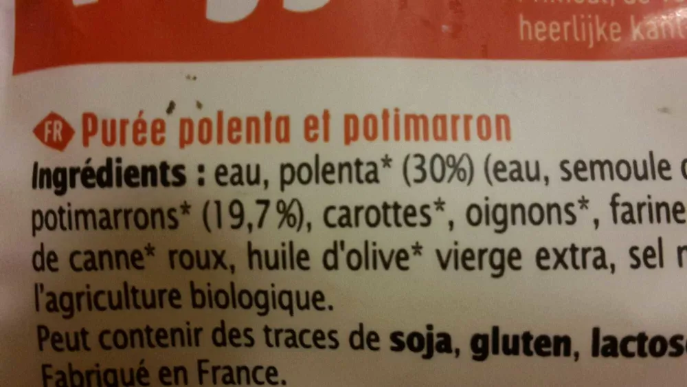 Puree Cuisinee Polenta Potimarron