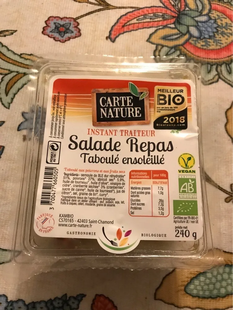 Salade Repas Taboulé Ensoleillé