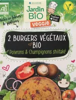 2 burgers végétaux bio poivrons & champignons shiitaké