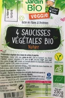 saucisses vegetales bio nature