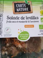 Salade de lentilles fruits secs et moutarde a l'ancienne